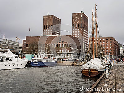 Oslo harbor Editorial Stock Photo