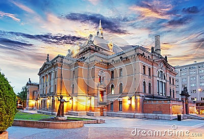 Oslo - National theater, Norway Stock Photo