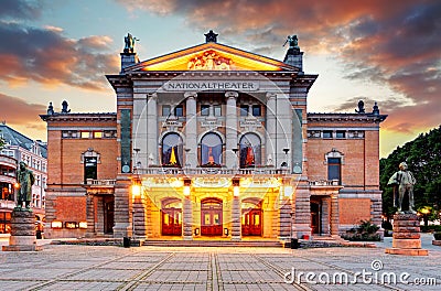 Oslo National theatre, Norway Stock Photo