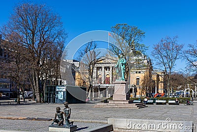 Statue of Henrik Wergeland Norwegian poet Editorial Stock Photo