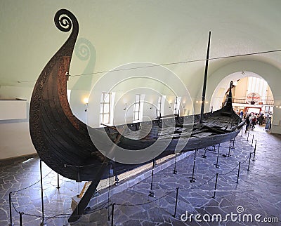 People visit Viking Ship Museum in Oslo Norway Editorial Stock Photo