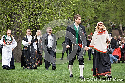 Oslo, Norway - May 17, 2010: National day in Norway. Editorial Stock Photo