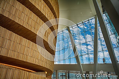 Oslo Opera House Atrium Entrance Area Editorial Stock Photo