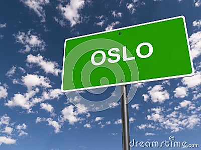 Oslo traffic sign Stock Photo