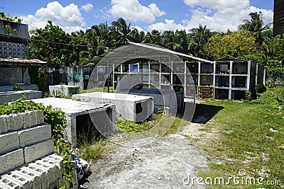 Oslob, Philippines, circa February 2023 - Local cemetery Editorial Stock Photo