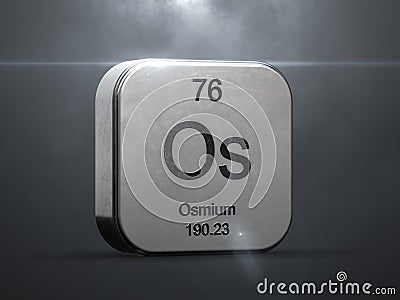 Osmium element from the periodic table Stock Photo