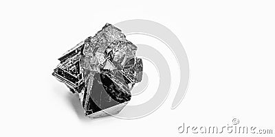 Osmium fragment Os is a metallic chemical element belonging to the group of platinum metals that is located, used electrical Stock Photo