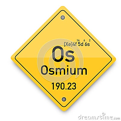 Osmium periodic elements. Business artwork vector graphics Stock Photo