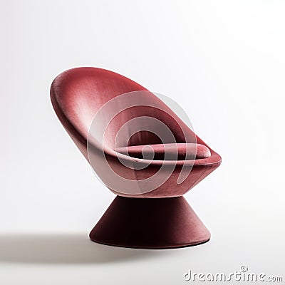 Osmose Swivel Chair Elegant Simplicity In Light Maroon With Ndebele Art Stock Photo