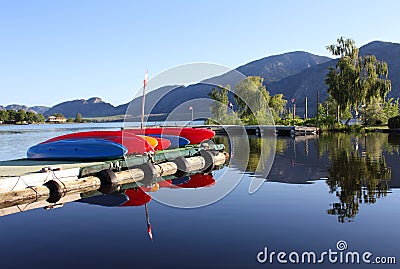 Osoyoos Lake Morning, BC, Canada Stock Photo