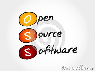 OSS Open source software Stock Photo