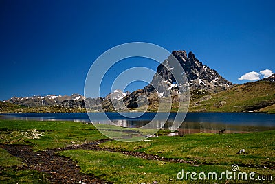 The Ossau Peak in France Stock Photo