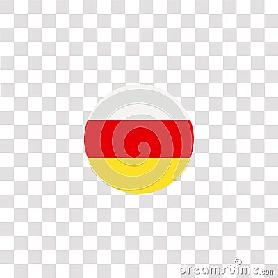 ossetia icon sign and symbol. ossetia color icon for website design and mobile app development. Simple Element from countrys flags Vector Illustration