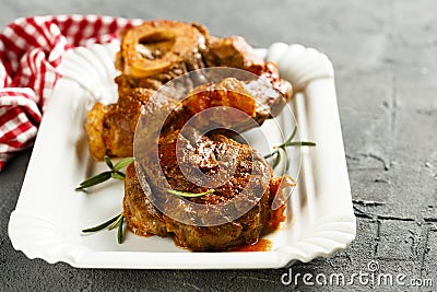 Osso bucco beef Stock Photo