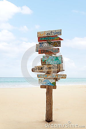 Ost on summer tropic beach Stock Photo