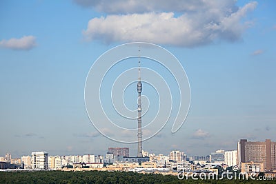 Ostankino tower in moscow Stock Photo