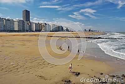 Ostend, low tide Stock Photo