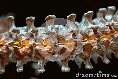 Osteoporosis in Bone Microstructure. Stock Photo