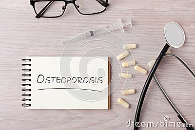 Osteoporosis word as medical concept Stock Photo