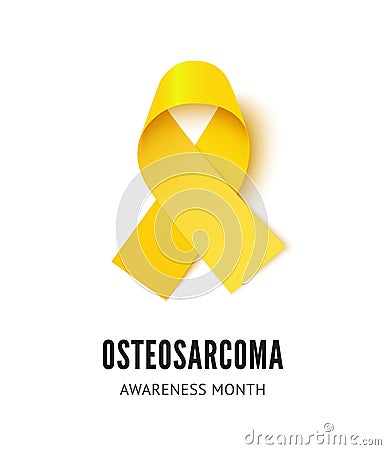 Osteosarcoma cancer awareness ribbon vector illustration isolated Vector Illustration