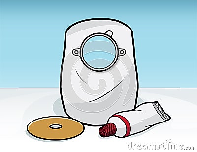 Ostomy bag Cartoon Illustration