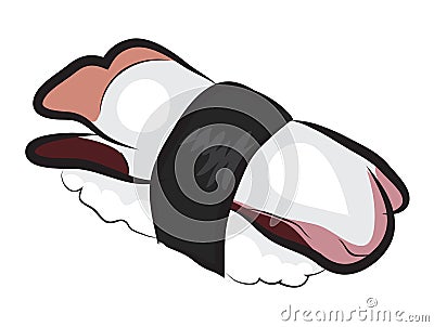 Ostopus Sushi Vector Illustration