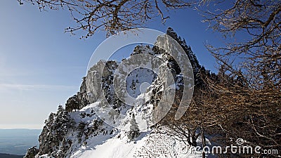 Ostra mountain in winter, Velka Fatra national park, Slovakia Stock Photo