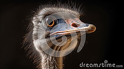 Intense And Dramatic Florescences In Ostrich Eyes Captured With Nikon D850 Stock Photo