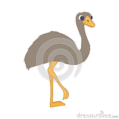 Ostrich icon, cartoon style Stock Photo