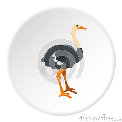 Ostrich icon circle Vector Illustration