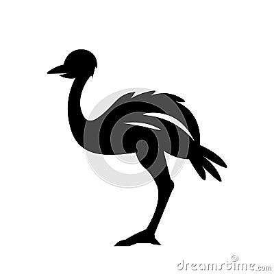 Ostrich Icon Vector Vector Illustration