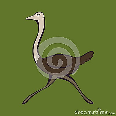 Ostrich logo Vector Illustration