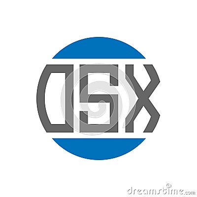 OSX letter logo design on white background. OSX creative initials circle logo concept. OSX letter design Stock Photo