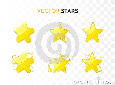 Star icons set. Vector Vector Illustration