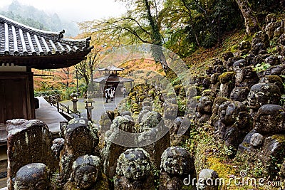 Otagi Nenbutsu-ji Temple, Kyoto, Japan. Editorial Stock Photo