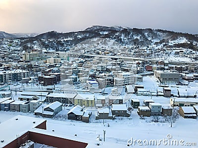 Otaru city view,Hokkaido Japan Stock Photo