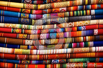 Otavalo Blankets Stock Photo