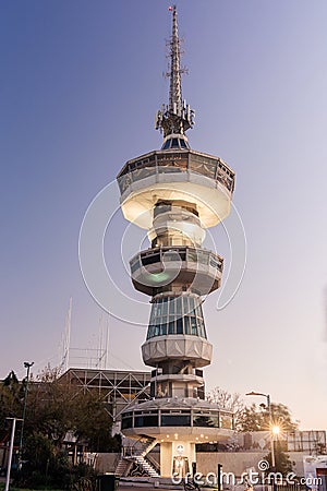 OTE Tower Thessaloniki Editorial Stock Photo