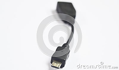 OTG Adapting Cable Stock Photo