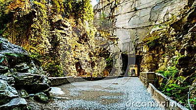 The Othello Tunnels, in the Coquihalla Canyon, near the town of Hope, British Columbia, Stock Photo
