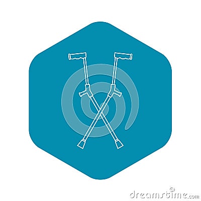 Other crutches icon, outline style Vector Illustration