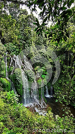 Other side banyuamerta waterfalls Stock Photo