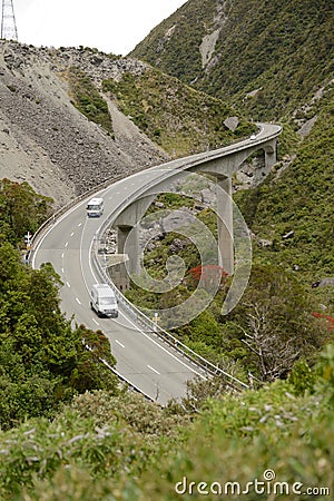 Otira Viaduct in Arthurs Pass National PArk Stock Photo