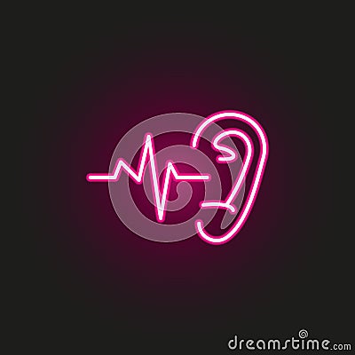 Otology neon style icon. Simple thin line, outline of medical icons for ui and ux, website or mobile application Stock Photo