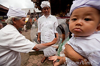 Oton ceremony on Bali island Editorial Stock Photo