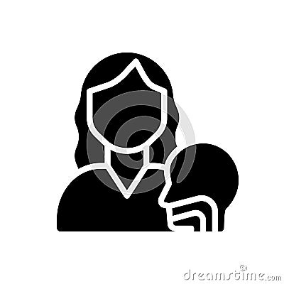 Otorhinolaryngology black glyph icon Vector Illustration