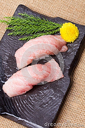 Otoro sushi in japan food concept Stock Photo