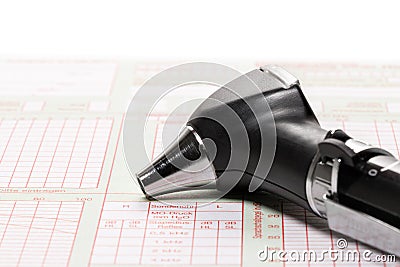 Otoscope for ear examination Stock Photo