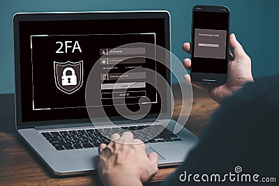 OTP verification code, One Time Password, temporary secure PIN-code from mobile phone SMS, Personal online cyberspace security pri Stock Photo