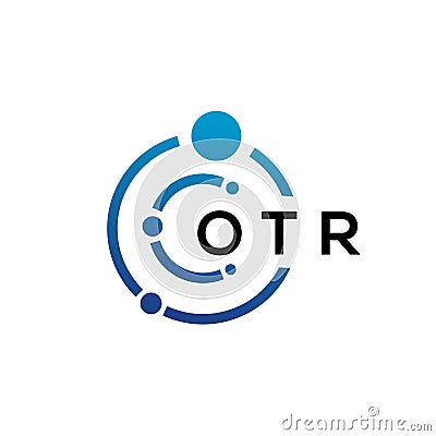 OTR letter technology logo design on white background. OTR creative initials letter IT logo concept. OTR letter design Vector Illustration